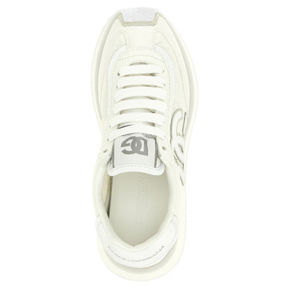 Dolce & Gabbana White Polyester Athletic Sneakers