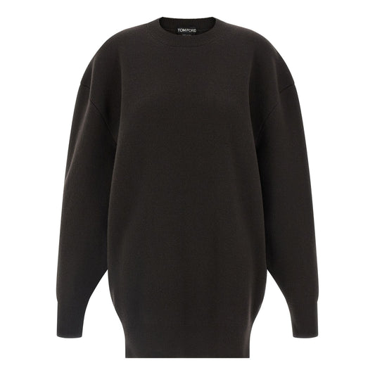 Tom Ford Brown Virgin Wool Short Dress