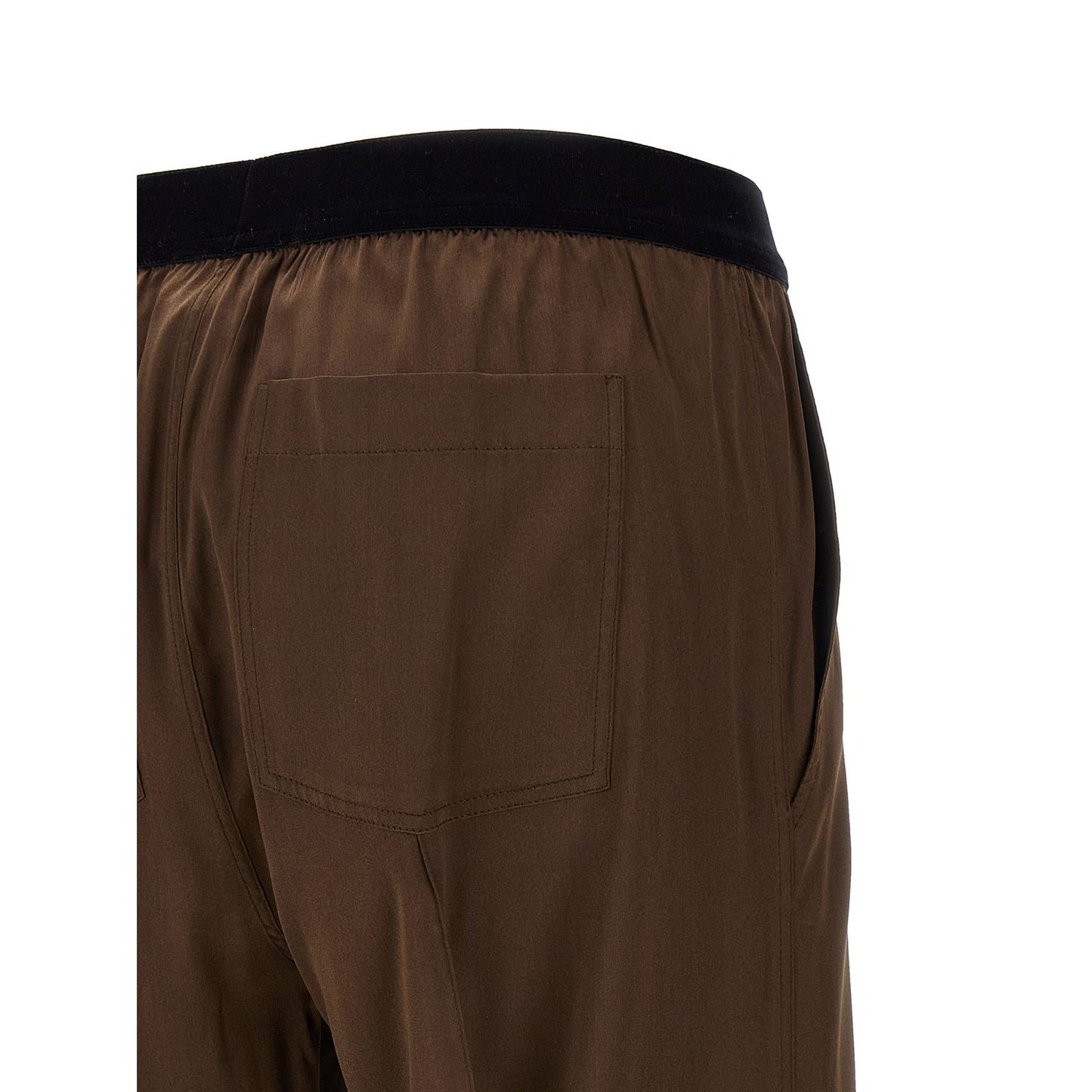 Tom Ford Brown Silk Casual Pants