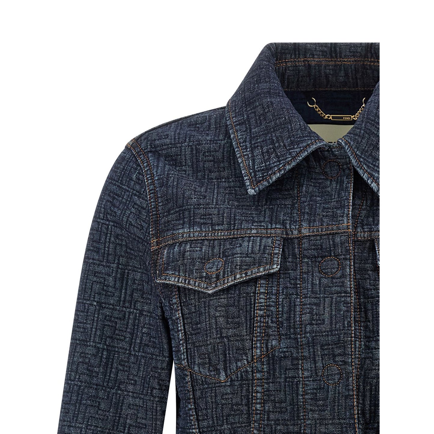 Fendi Blue Cotton Denim Jacket