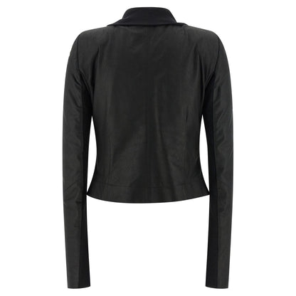 Rick Owens Black Lamb Leather Leather Jacket