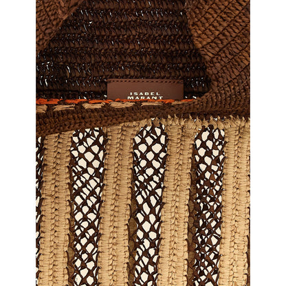 Isabel Marant Brown Raffia Shoulder Bag