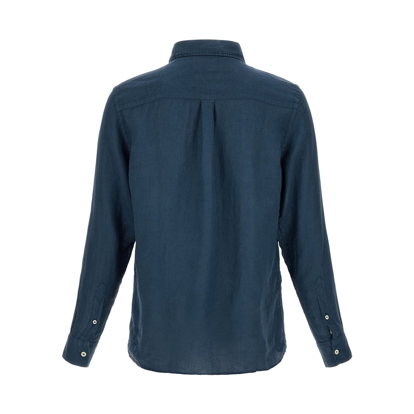 MC2 Saint Barth Blue Linen Polo Shirt