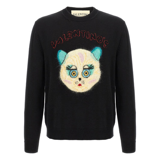Valentino Garavani Black Cotton Cardigan