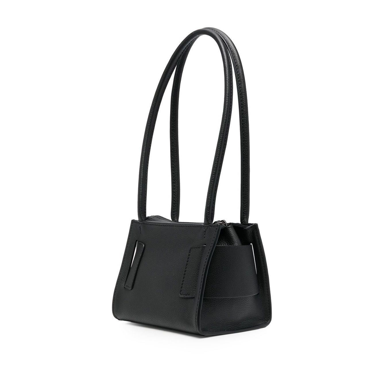 Front view with bag zipped and handles upright.