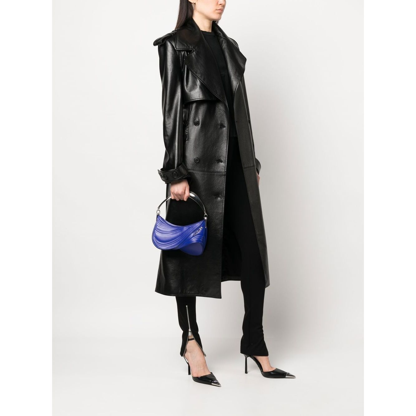 Mugler small Spiral Curve 01 embossed tote bag Shoulder