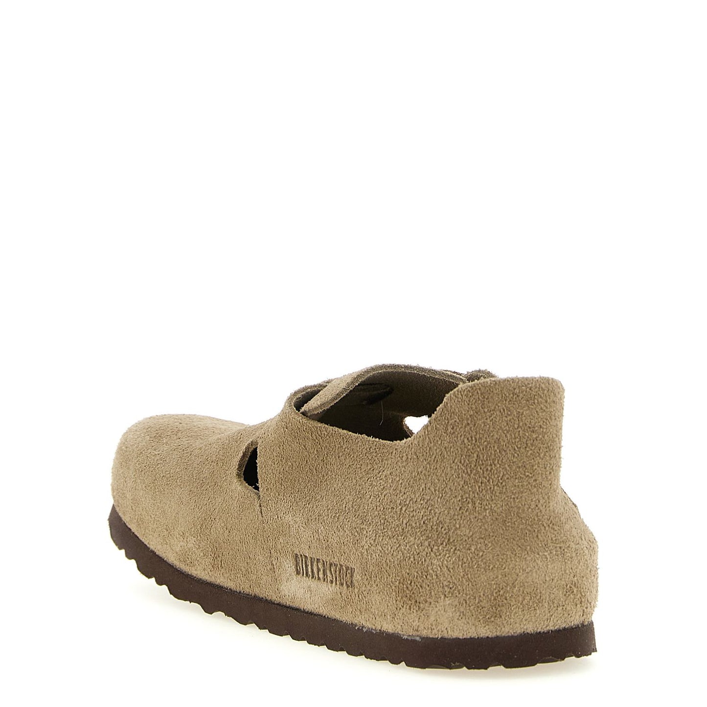 Birkenstock Beige Suede Leather Clogs