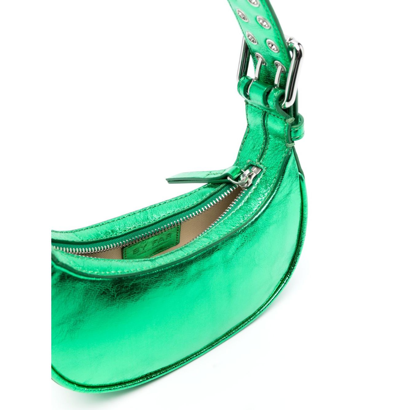 By Far metallic-effect tote bag