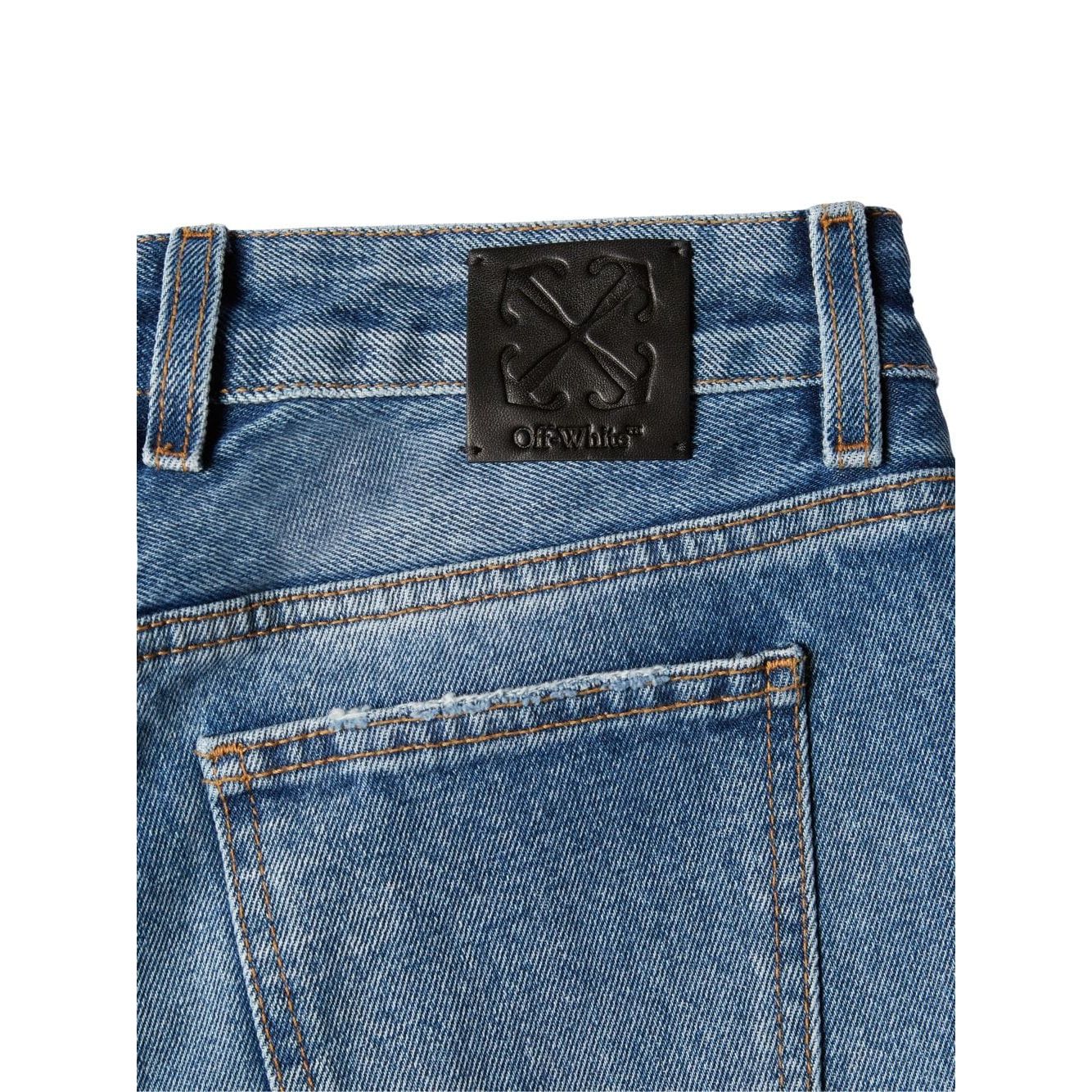 Off White Mid-rise flared jeans