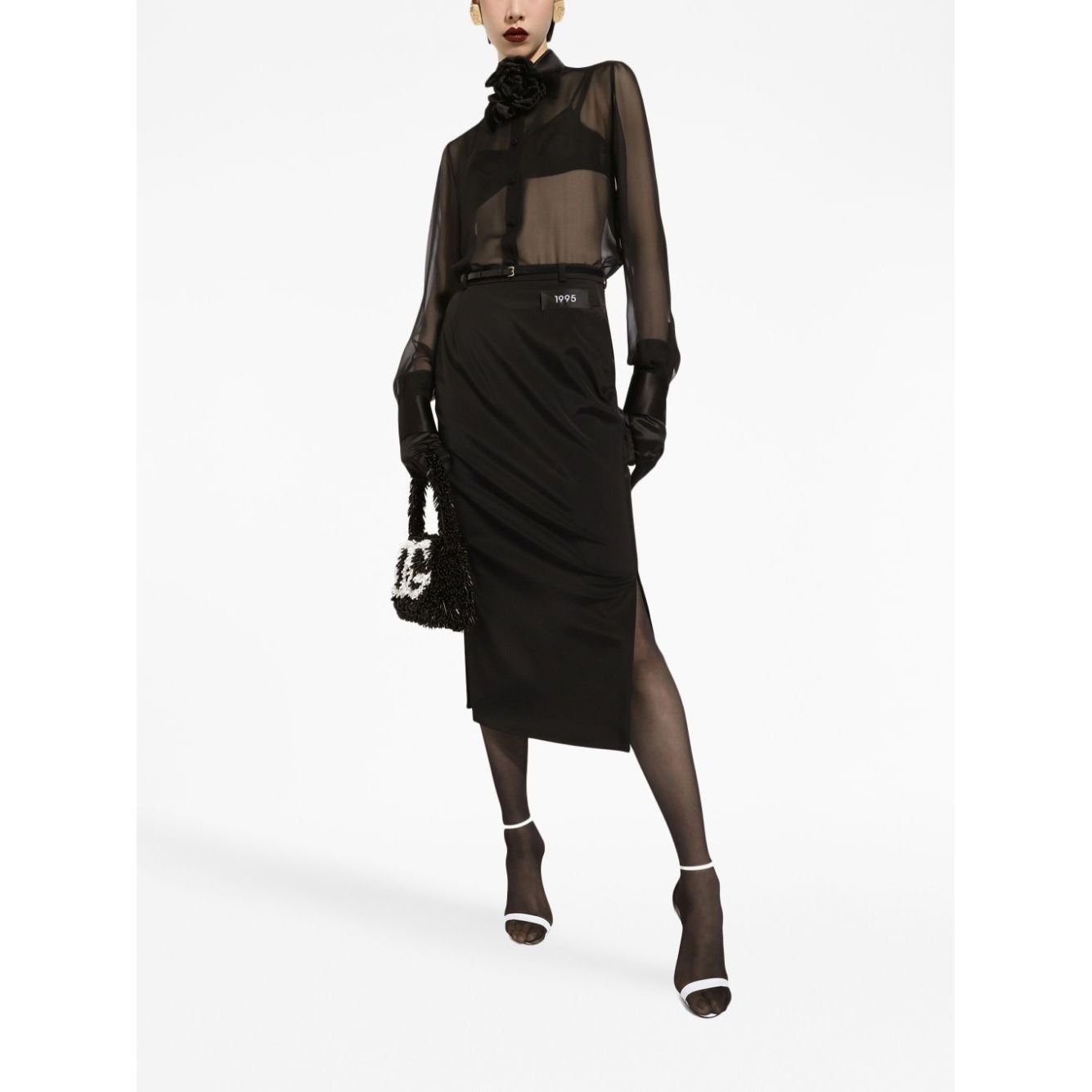 Dolce & Gabbana Silk chiffon shirt with satin details