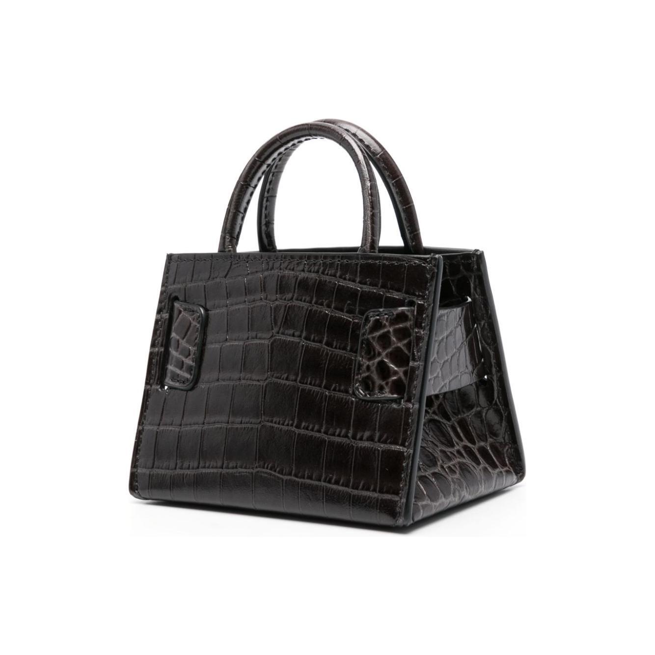 Boyy Bobby charm leather mini bag BOBBYCHARMCROCEMBOSSEDCS/CSDBLACK