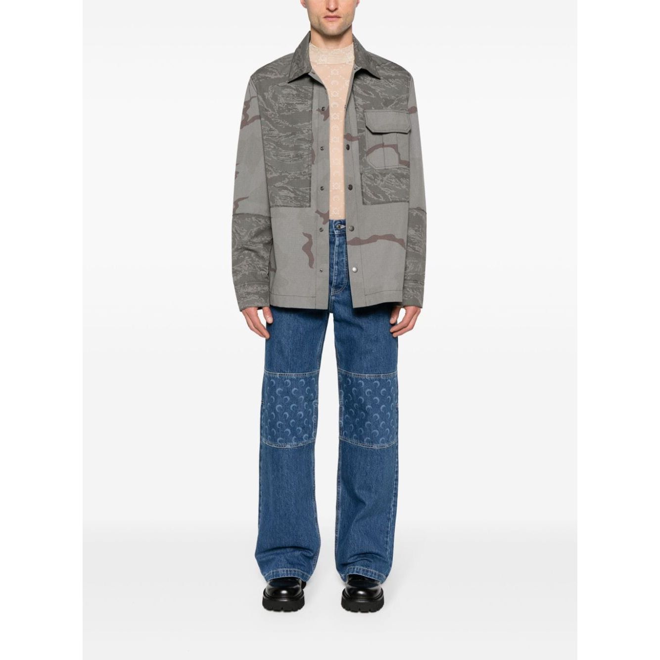 MARINE SERRE Coats Grey
