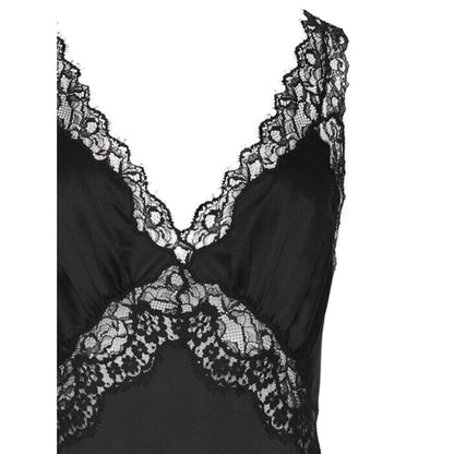 Saint Laurent lace-panel midi dress