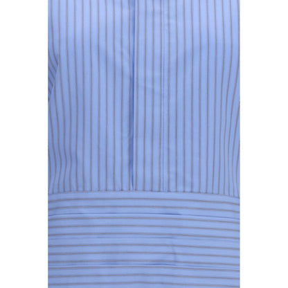 Sacai Blue Cotton Pattern Shirt