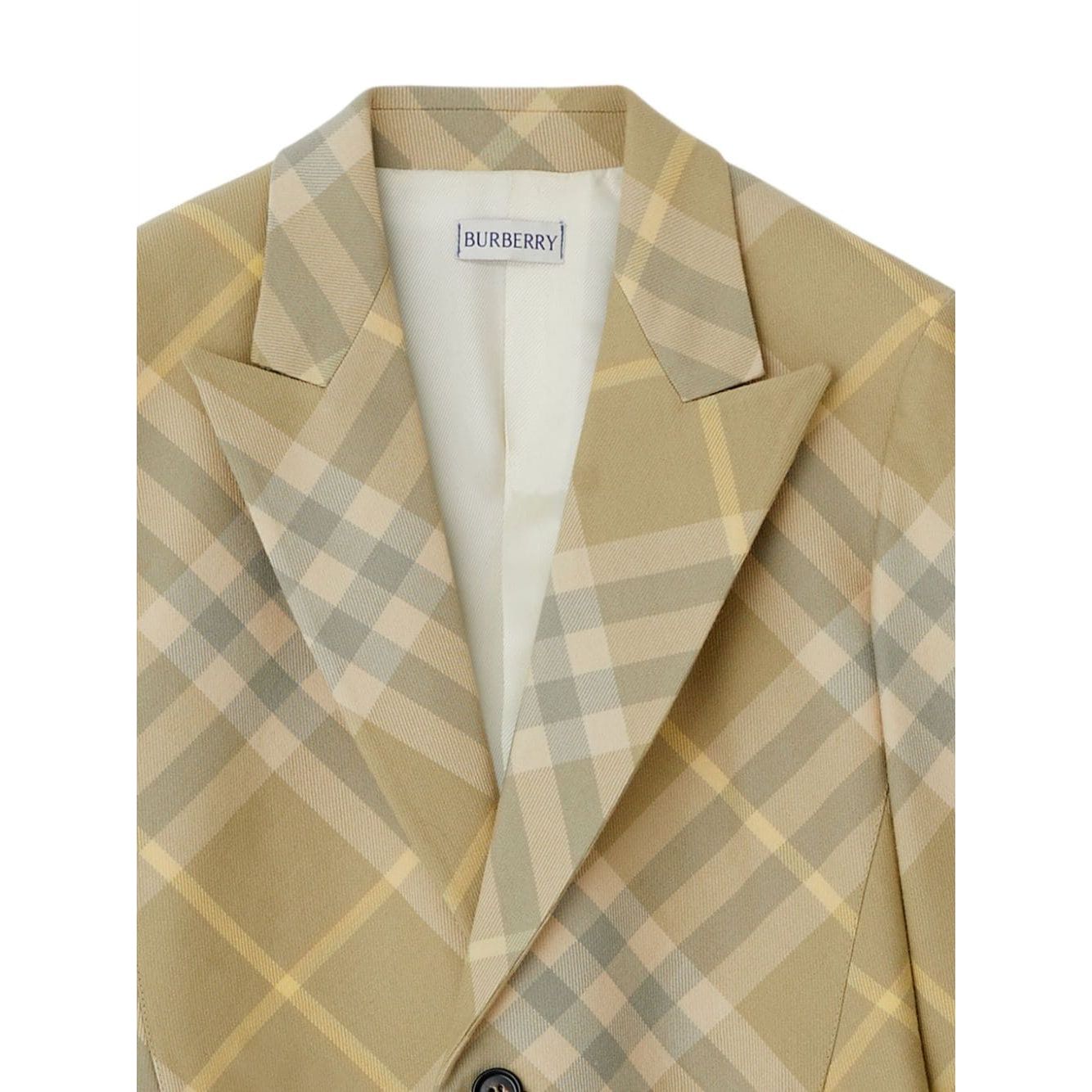 Burberry checked tailored single-breasted blazer