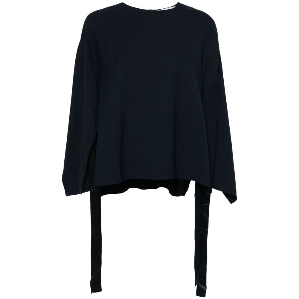 Erika Cavallini Semi-Couture Top Blue P4SR02K69
