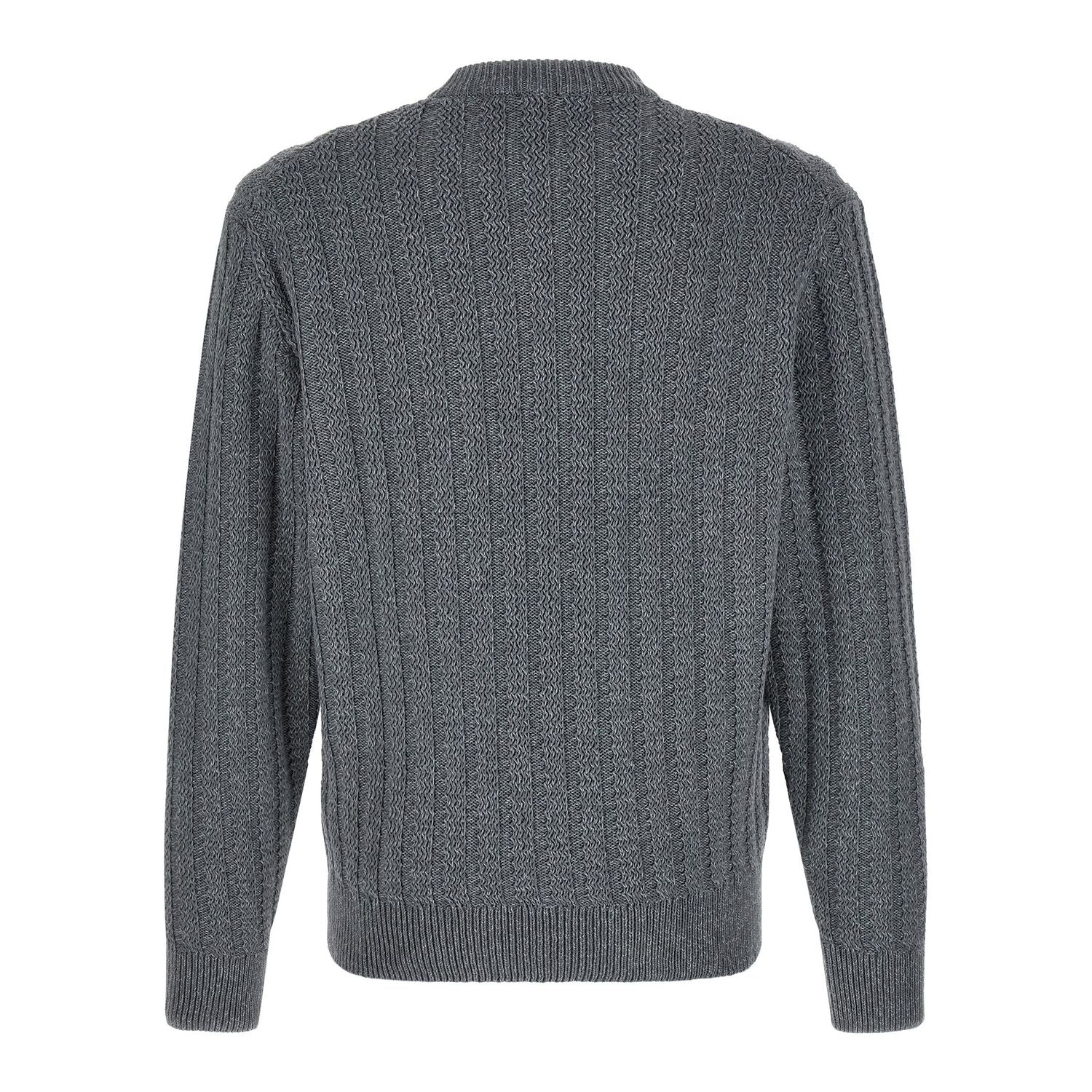 Hugo Boss Gray Cotton Cardigan
