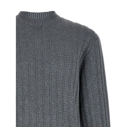 Hugo Boss Gray Cotton Cardigan
