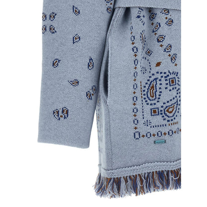 Alanui Blue Cashmere Cardigan