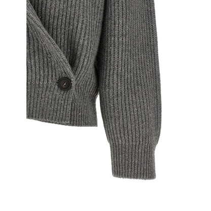 Brunello Cucinelli Gray Cashmere Cardigan