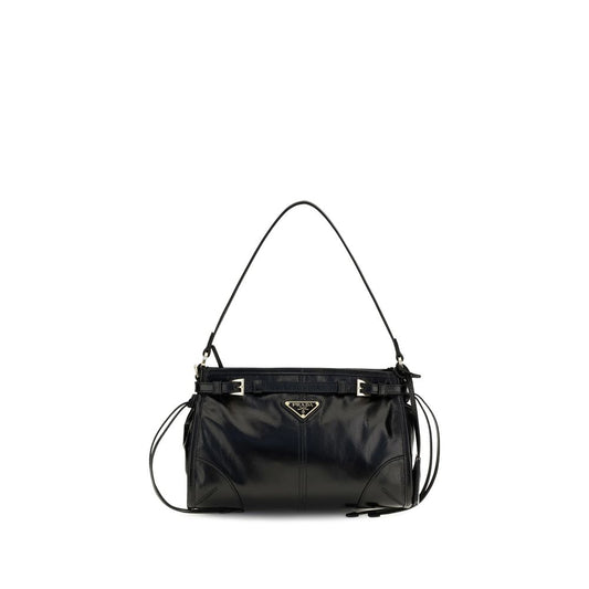 Prada Black Calf Leather Bos Taurus Handbag