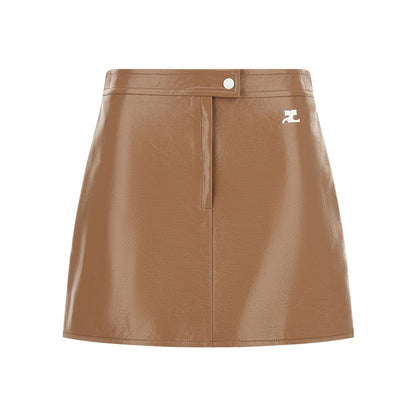 Courrèges Beige Cotton Long Skirt