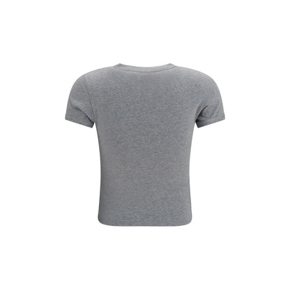 Saint Laurent Gray Cotton T-Shirt