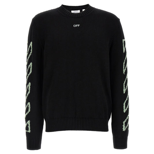 Off-White Black Cotton Cardigan