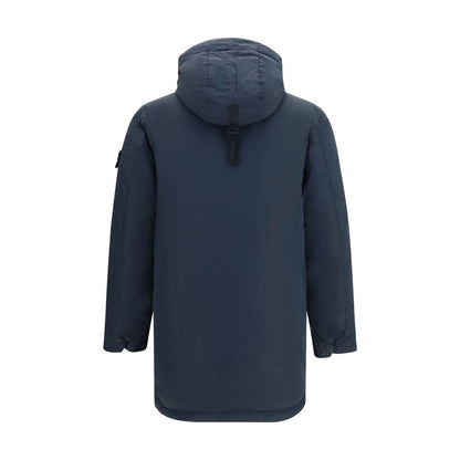 Stone Island Blue Polyester Coat