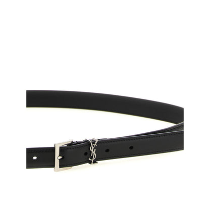 Saint Laurent Black Calfskin Regular Belt