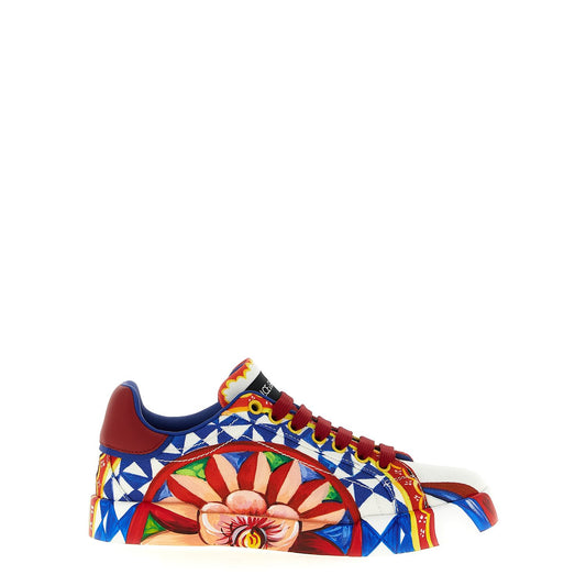 Dolce & Gabbana Multicolor Cotton Low Top Sneakers