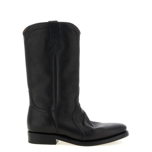 Jil Sander Black Calfskin Over The Knee