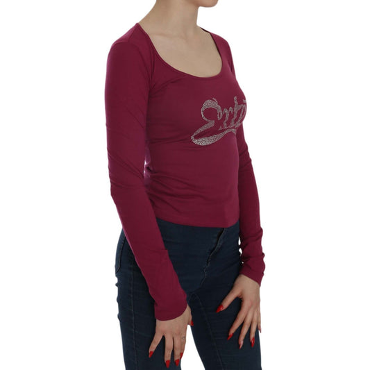 Exte Crystal Embellished Long Sleeve Casual Top TSH3911-38