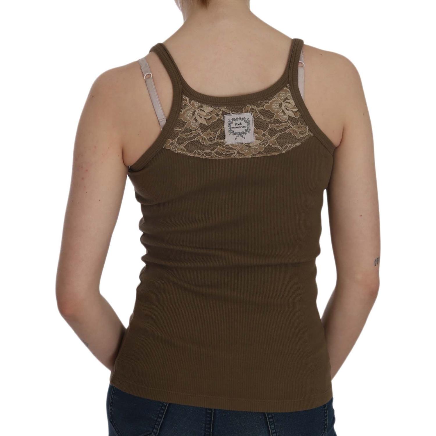 بلوزة أنيقة بدون أكمام وأشرطة رفيعة من PINK MEMORIES