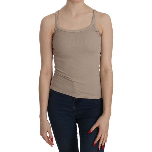 PINK MEMORIES Brown Sleeveless Spaghetti Strap Top Blouse TSH3924-40