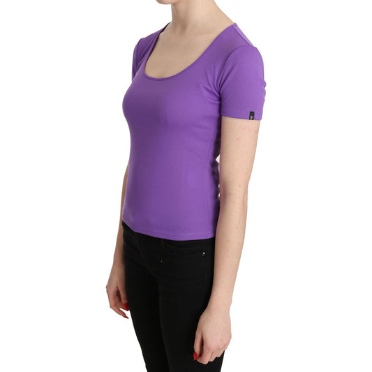 GF Ferre Purple 100% Polyester Short Sleeve Top Blouse TSH3424-40
