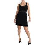 Dolce & Gabbana Black A-line High Waist Mini Viscose Skirt SKI1389-38