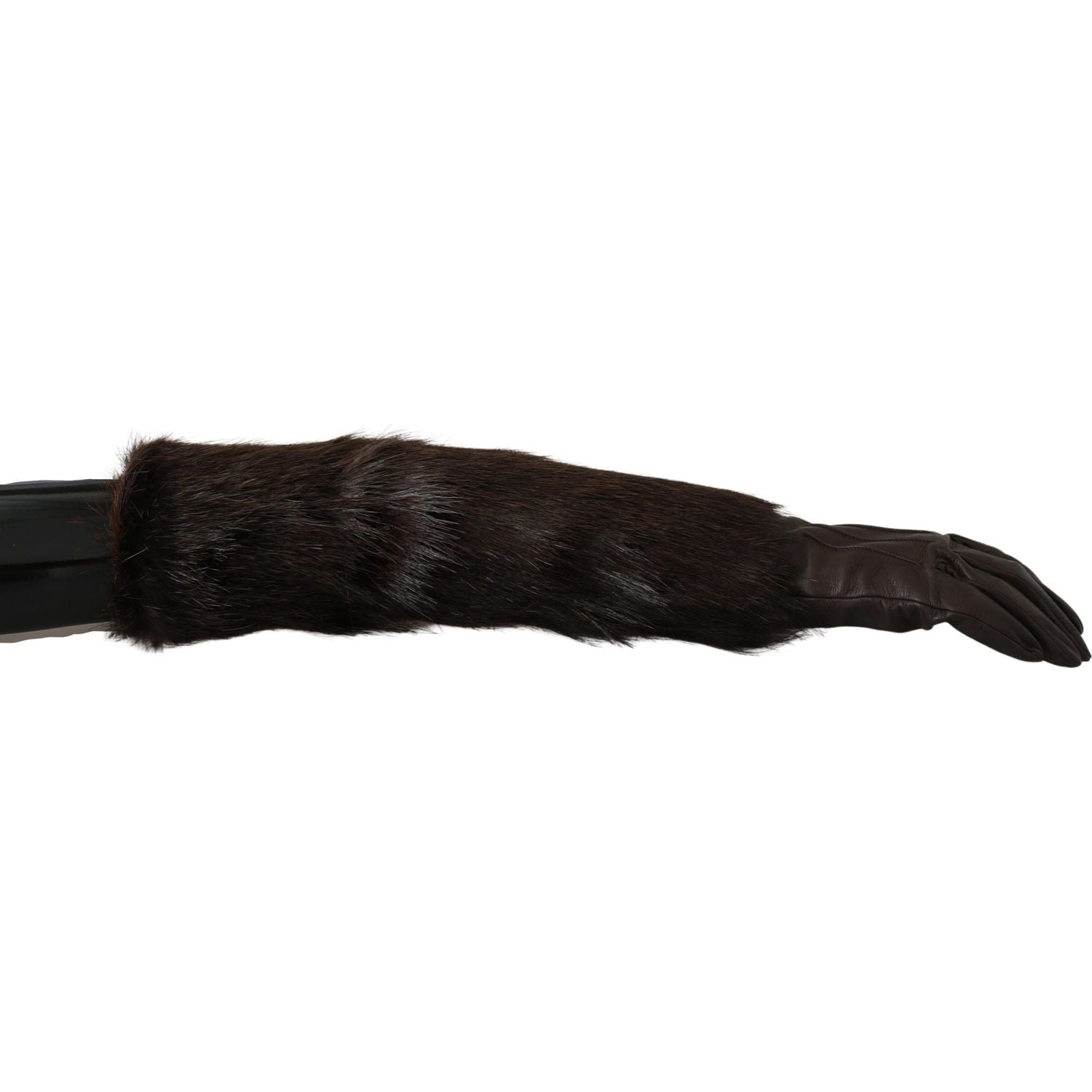 قفازات جلدية أنيقة بطول الكوع من دولتشي آند غابانا