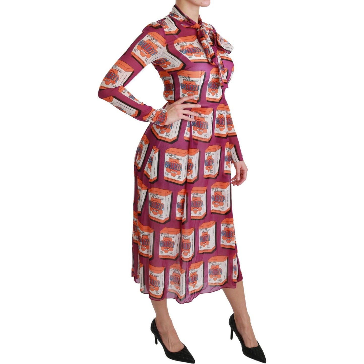 Dolce & Gabbana Purple Silk Bellezza A-Line Gown Dress DR2514-38