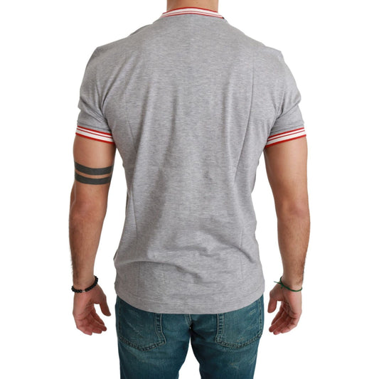 Dolce & Gabbana Gray Cotton Top 2019 Year of the Pig T-shirt TSH4557-44