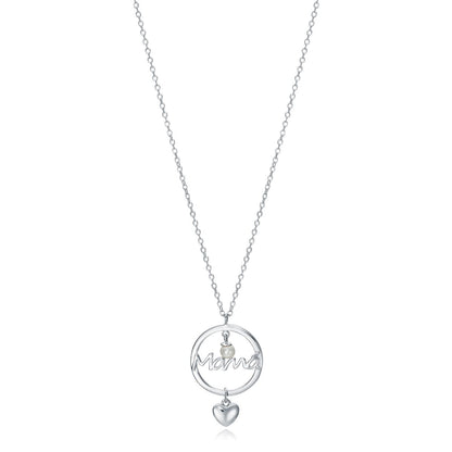 Silver necklace with 'Mama' pendant and heart charm, model VICEROY JEWELS Mod. 13054C000-60, for ladies. 42mm case, quartz analog.