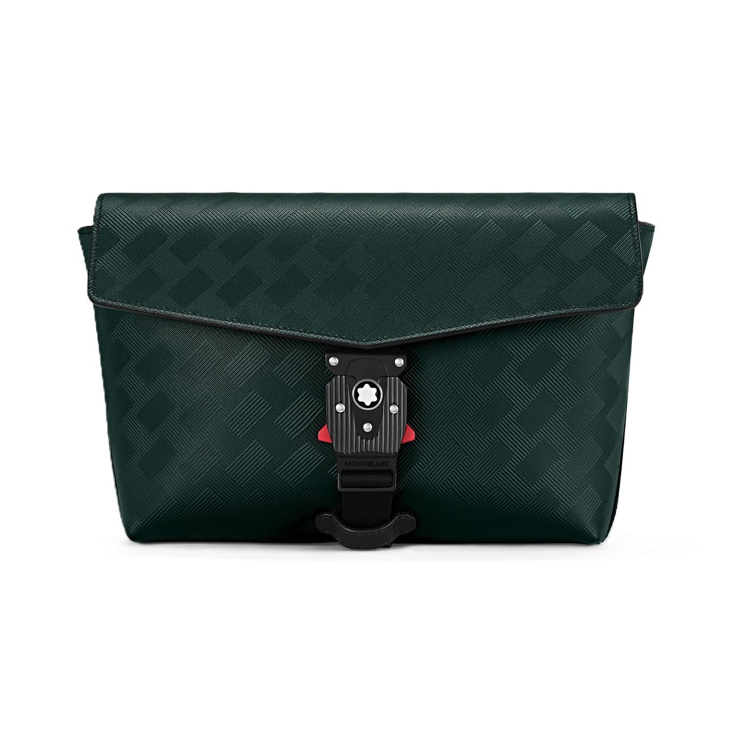 Front view with bag zipped and handles upright.