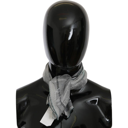 Costume National Gray Silk Shawl Foulard Wrap Scarf Silk Wrap Shawls