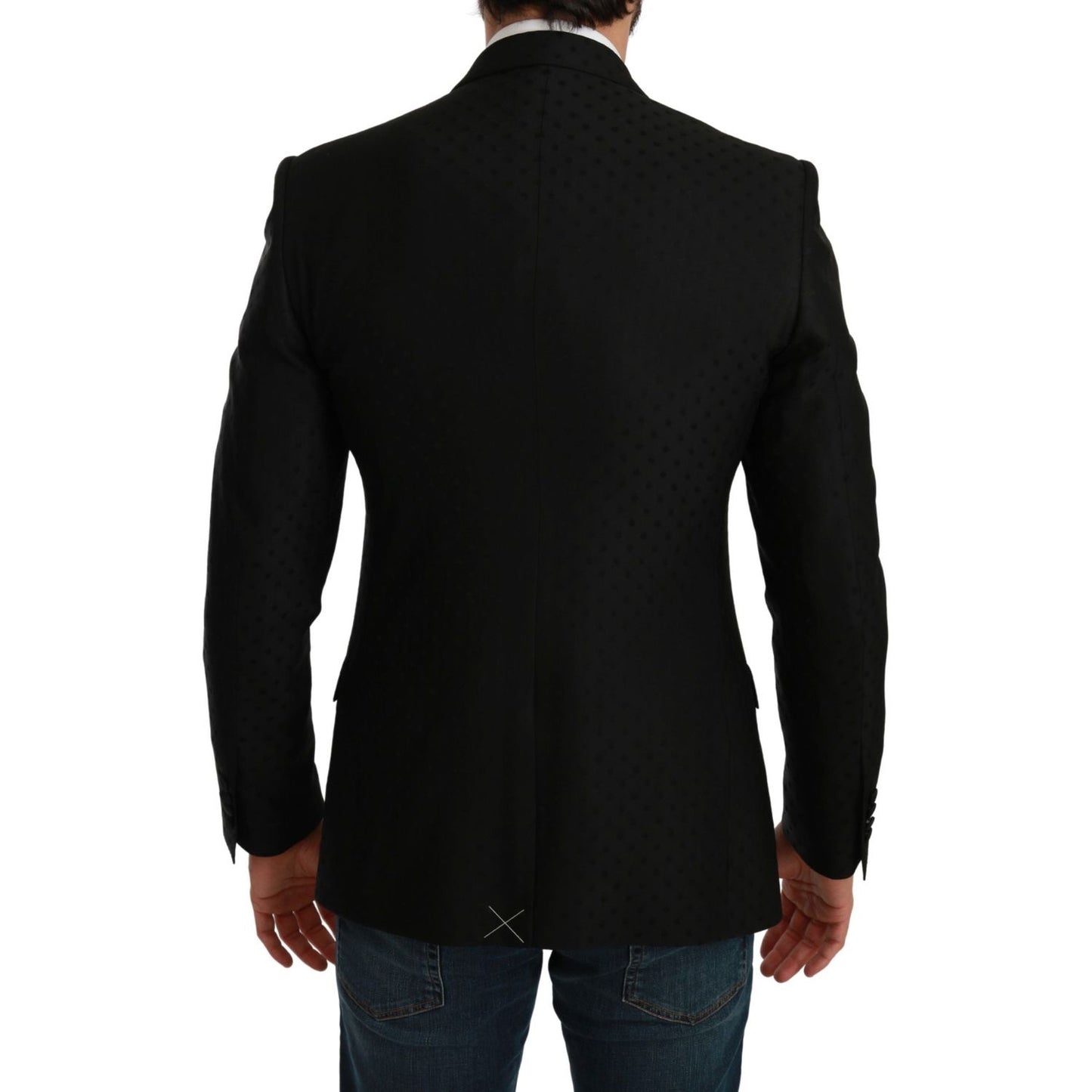 Dolce & Gabbana Black Slim Fit Coat Jacket MARTINI Blazer KOS1733-46