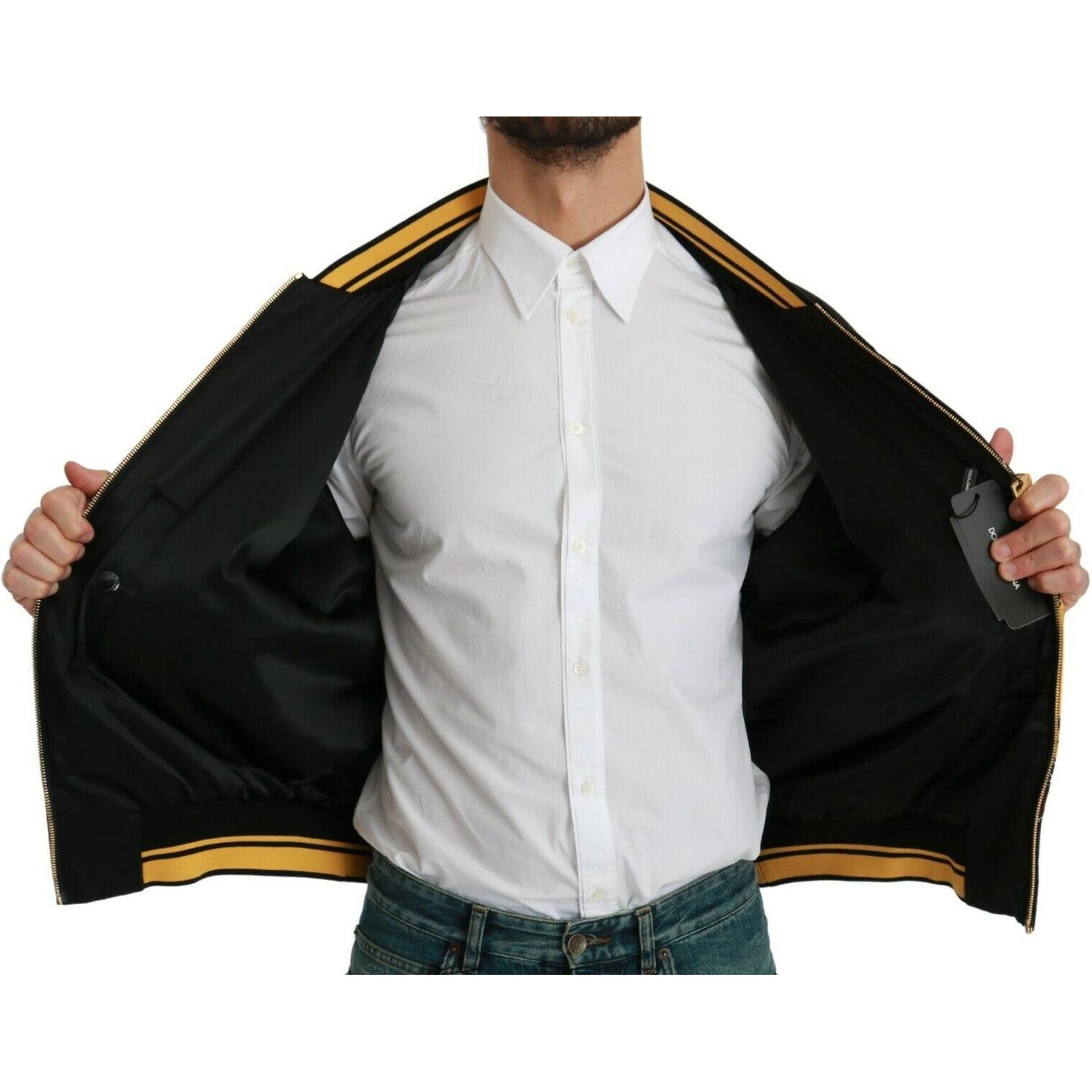Dolce & Gabbana Black YEAR OF THE PIG Bomber Jacket