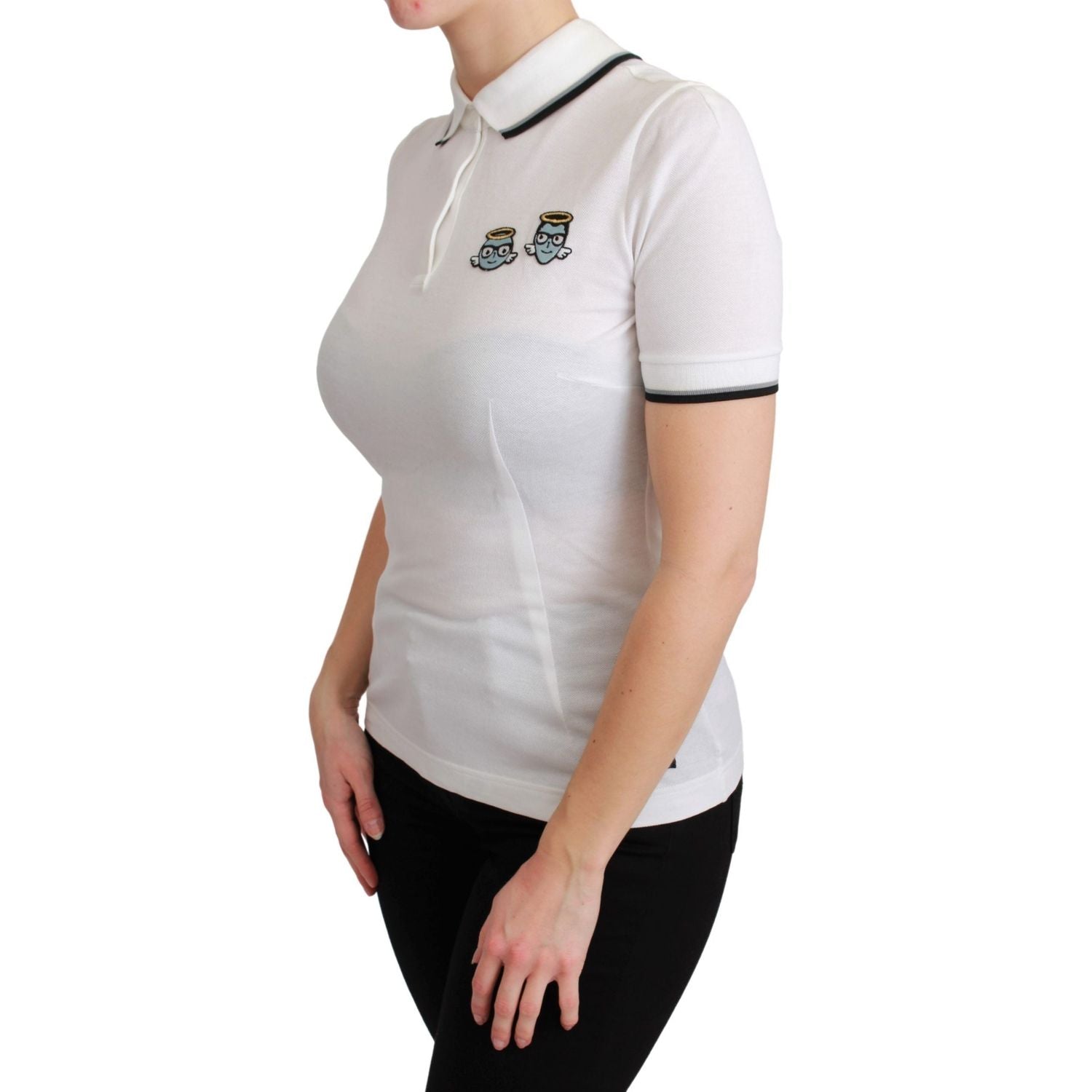 تي شيرت Dolce &amp; Gabbana Chic Polo Angel المطرز