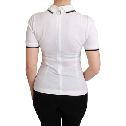 Dolce & Gabbana White Cotton Polo #dgfamily T-shirt