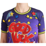 Dolce & Gabbana Purple YEAR OF THE PIG Top Cotton T-shirt TSH4554-36