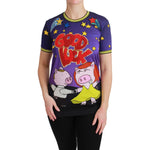Dolce & Gabbana Purple YEAR OF THE PIG Top Cotton T-shirt TSH4554-36