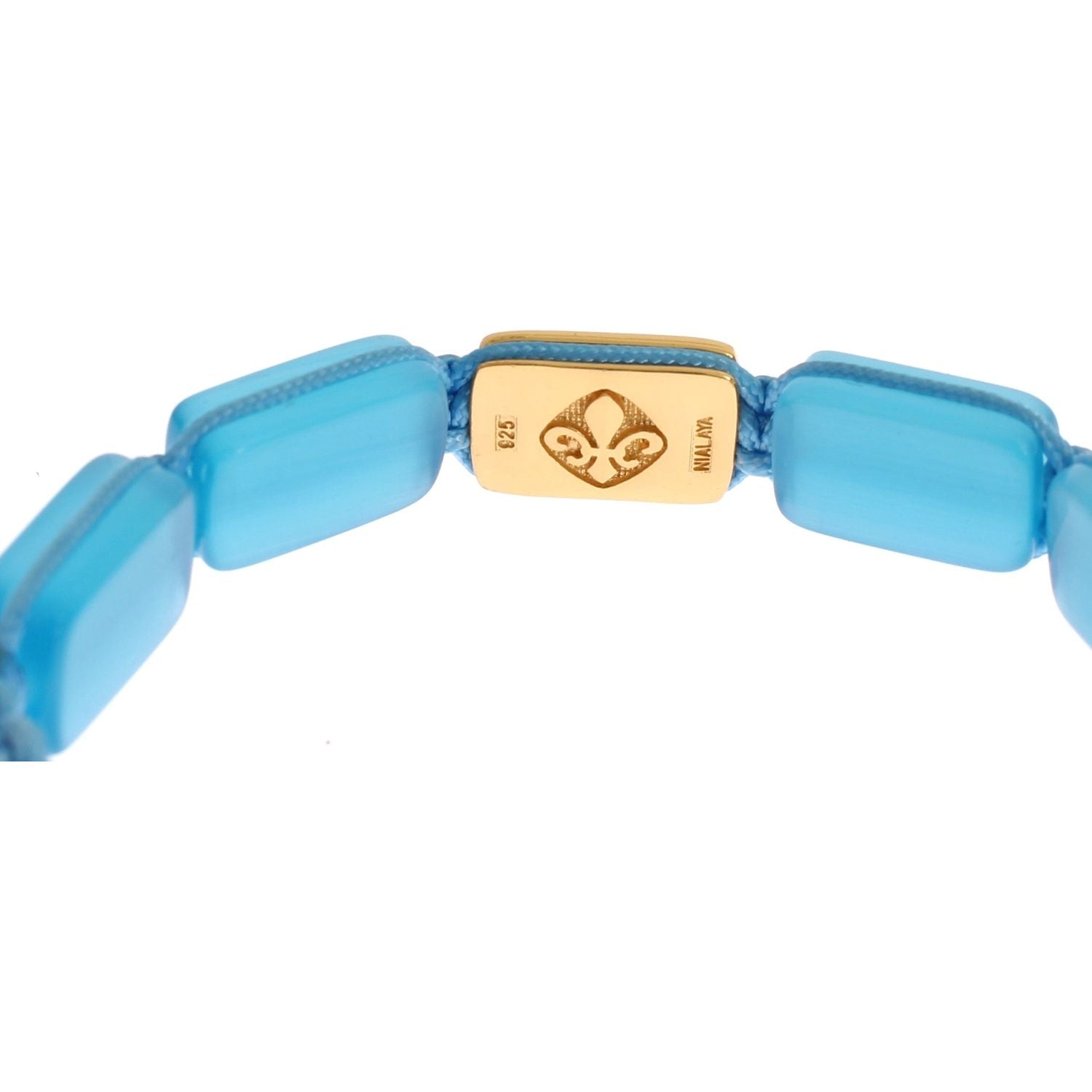 Nialaya CZ Opal 18K Gold 925 Bracelet